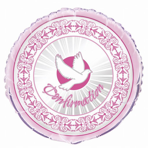 Picture of DOVE PINK CONFIRMATION 18 INCH FOIL BALLOON
